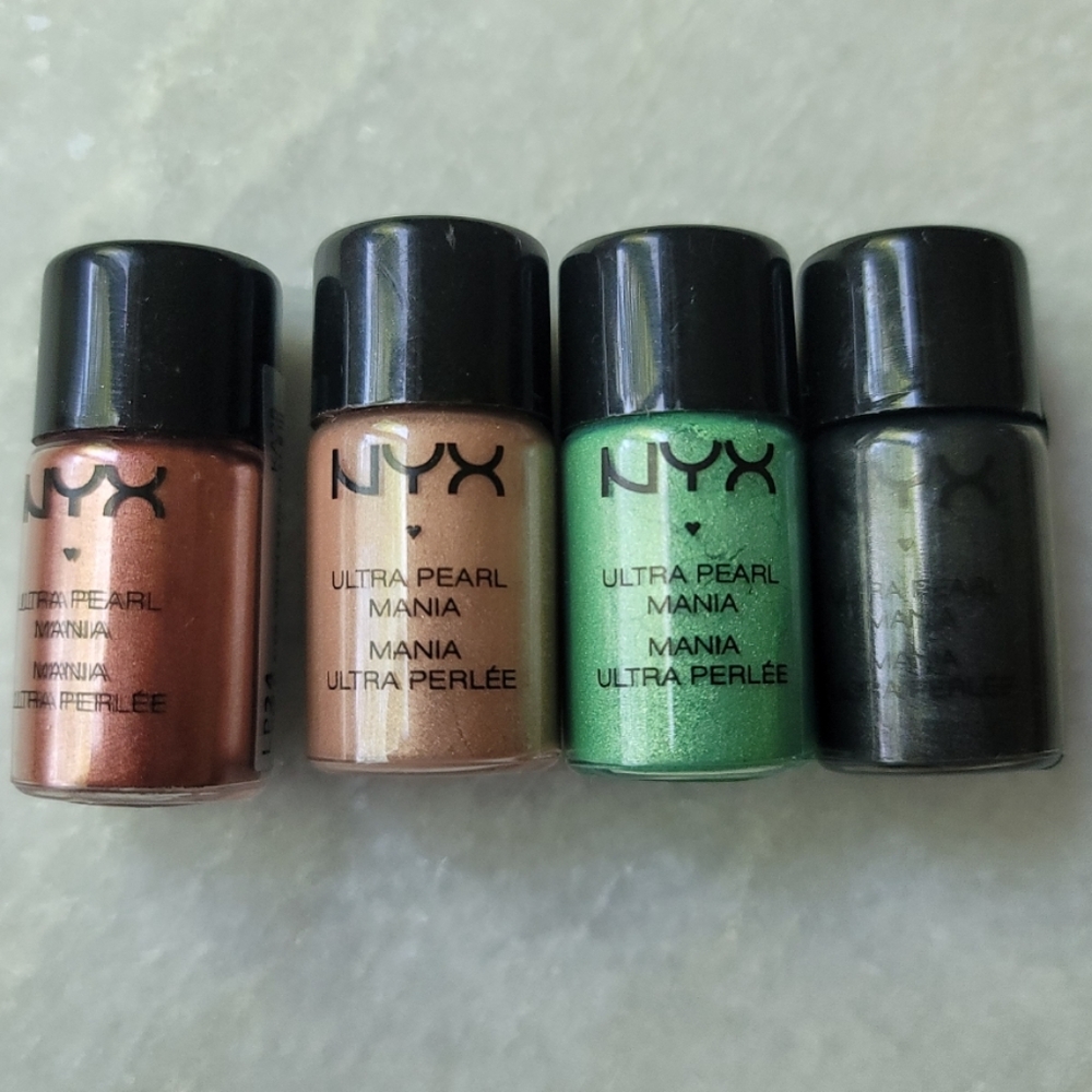 NYX Ultra Pearl Mania Loose Eyeshadow Bundle of 4 – DISCONTINUED SHADES